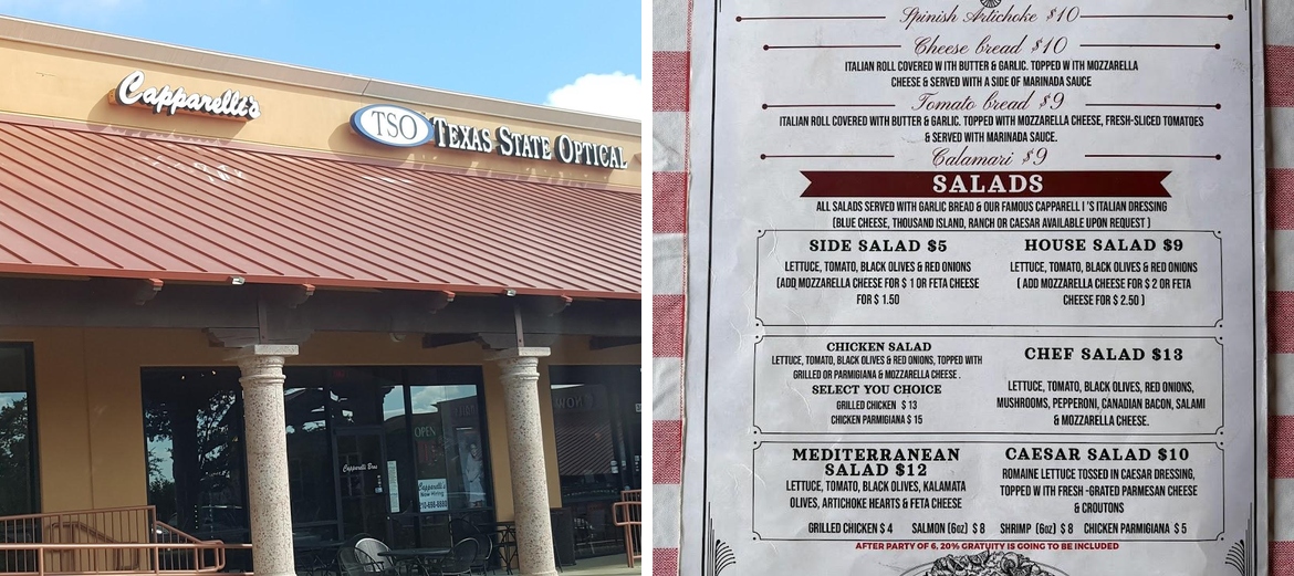 Capparelli Bros Menu