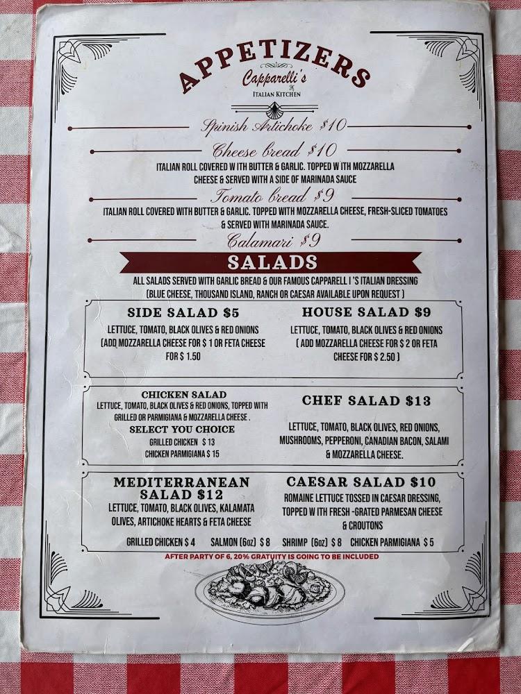 Capparelli Bros Menu image 1